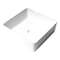 Alfi Brand ALFI brand ABC903-W White 16" Modern Square Above Mount Ceramic Sink ABC903-W - alternate 6